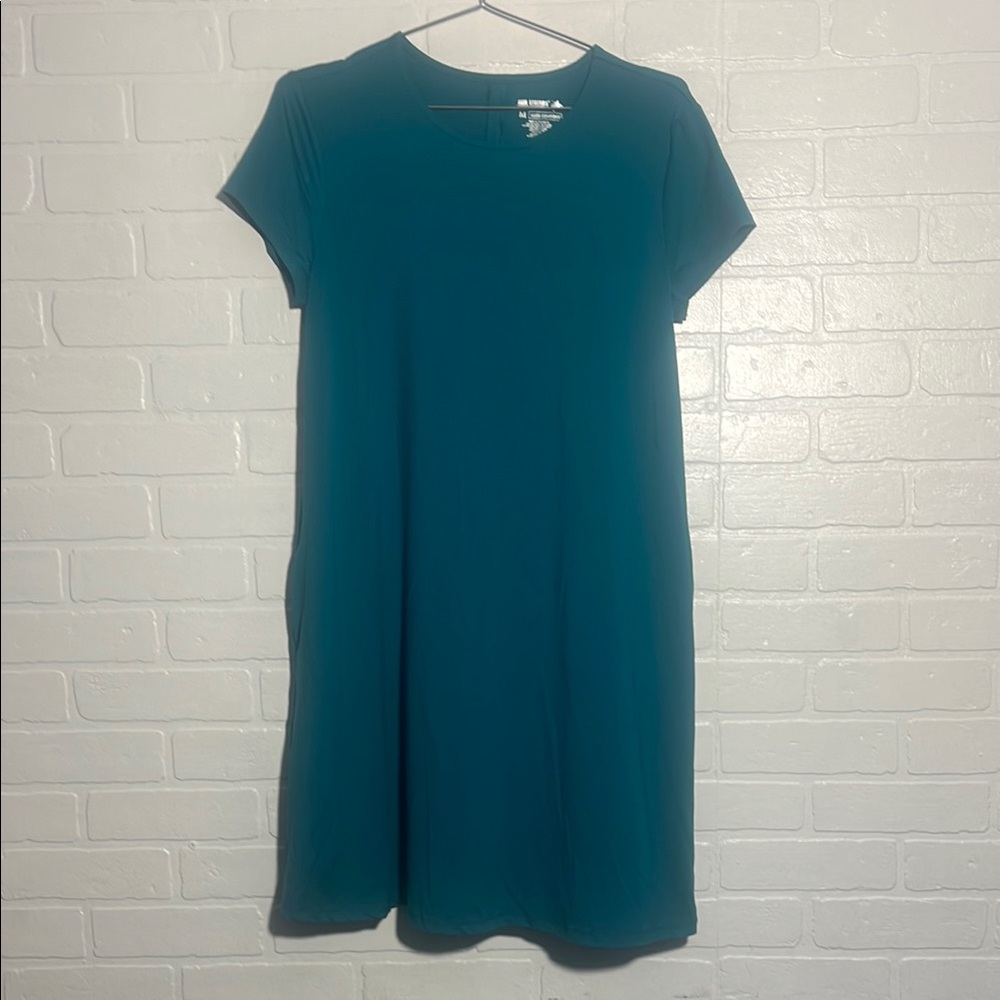 Reel Legends T-Shirt Dress with Pockets Casual Athletic Material Medium